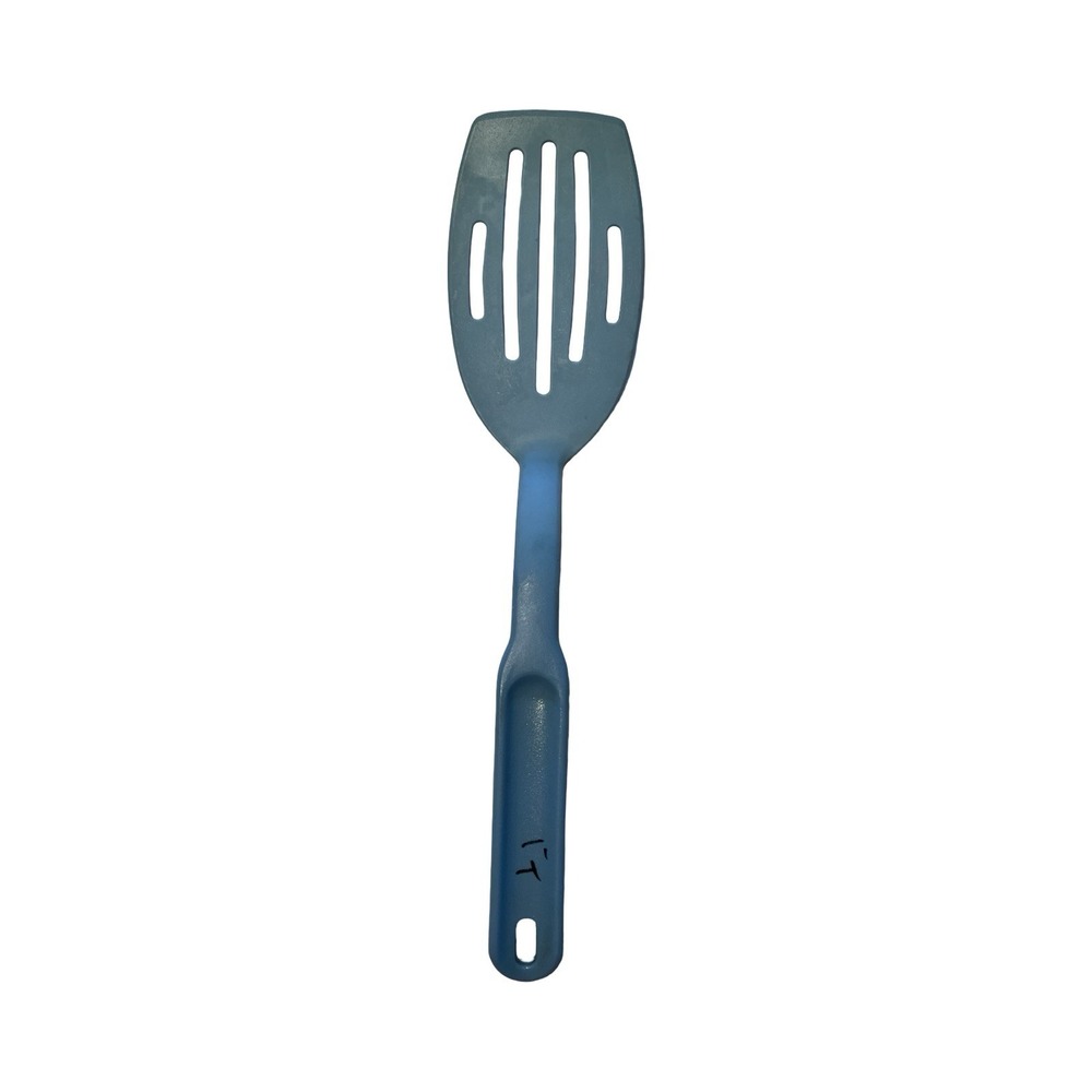 Pampered Chef Blue Slotted Turner Spatula Nylon Heat Resistant 428F 220C 1977